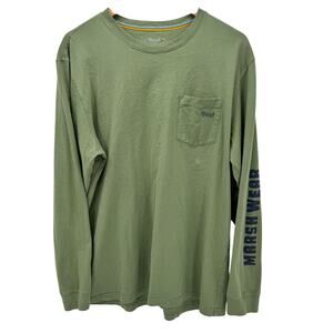 Marsh Wear T-Shirt Mallard Rodeo Green Long Sleeve Tee Mens Large Rise the Tide